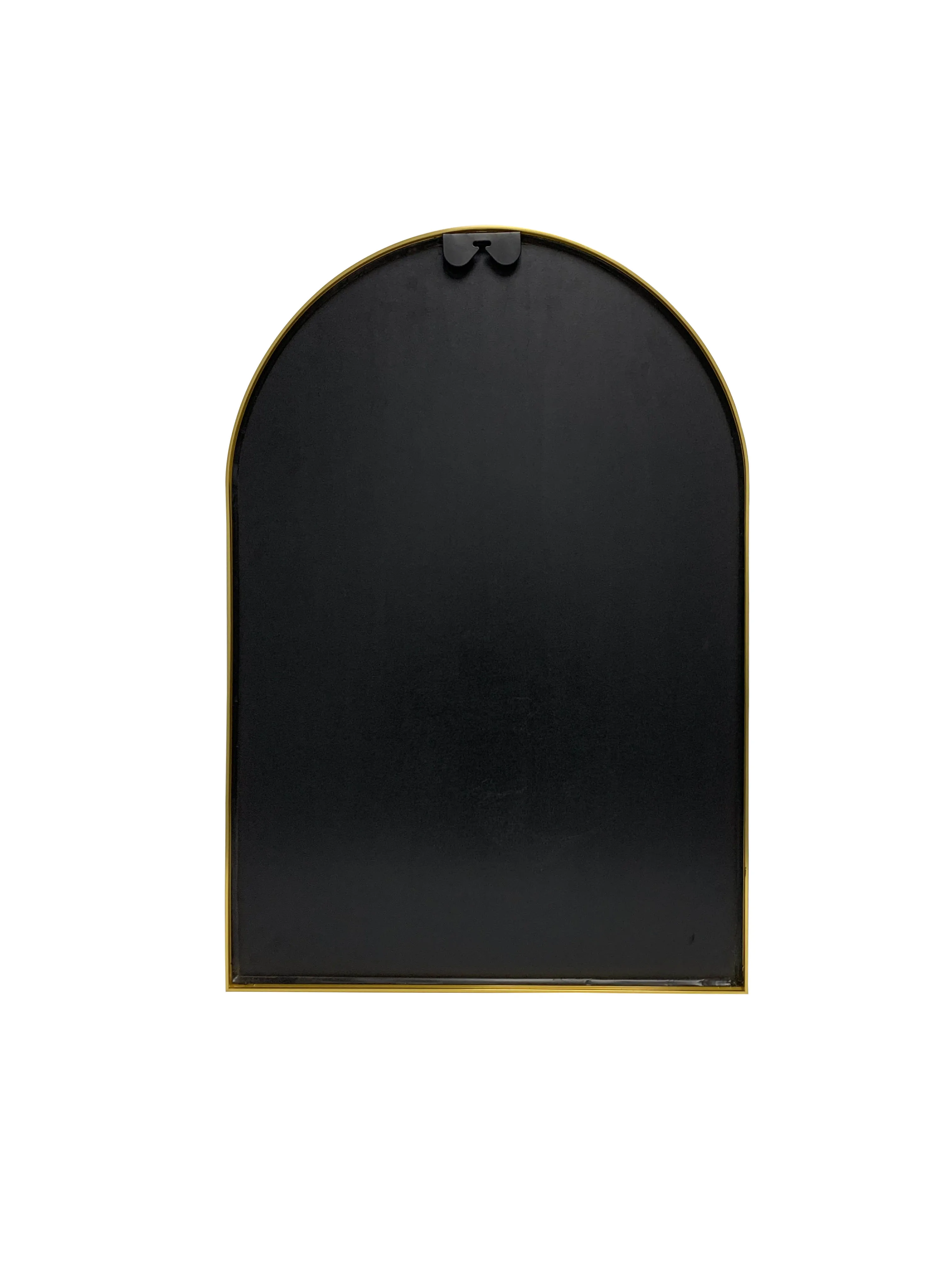 Custom gold aluminum framed design arch bathroom home wall decor luxury makeup salon dressing hanging unbreakable mirror miroir