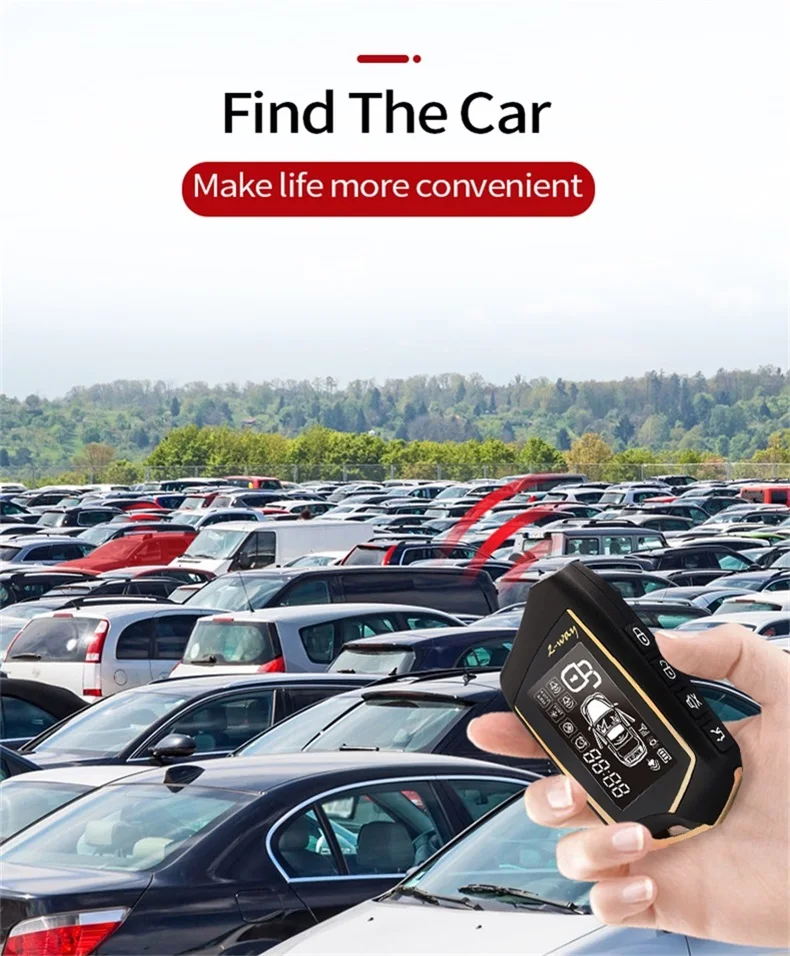 SPY Two way remote control car smart start anti theft alarm for car keys starter car alarm systems