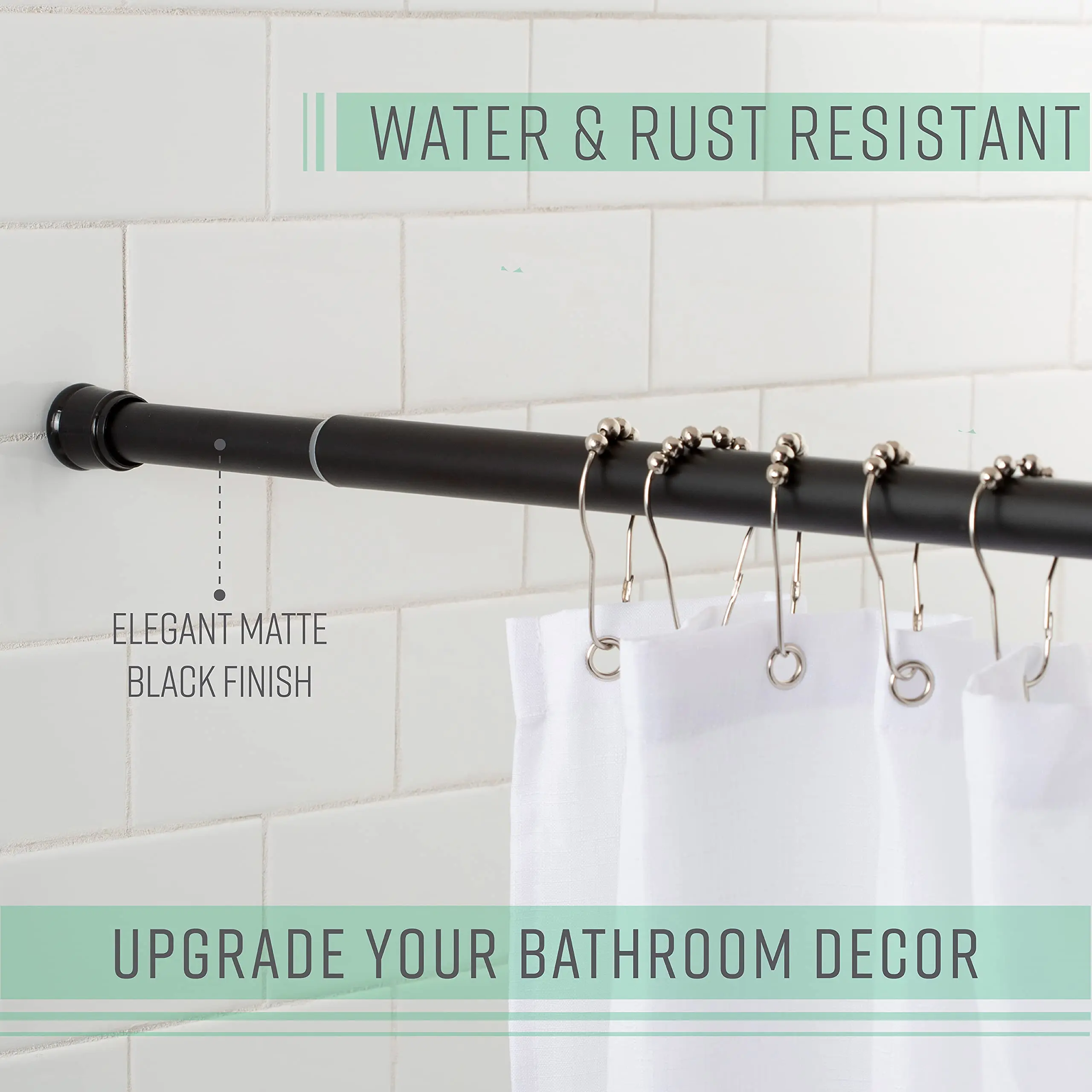 Wholesale Extendable Multicolor Shower Curtain Rod Holder Tension Adjustable Divider Rod