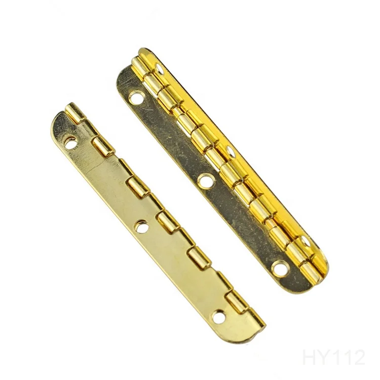 Factory supply 90 degree long gold metal box hinge for wooden cases