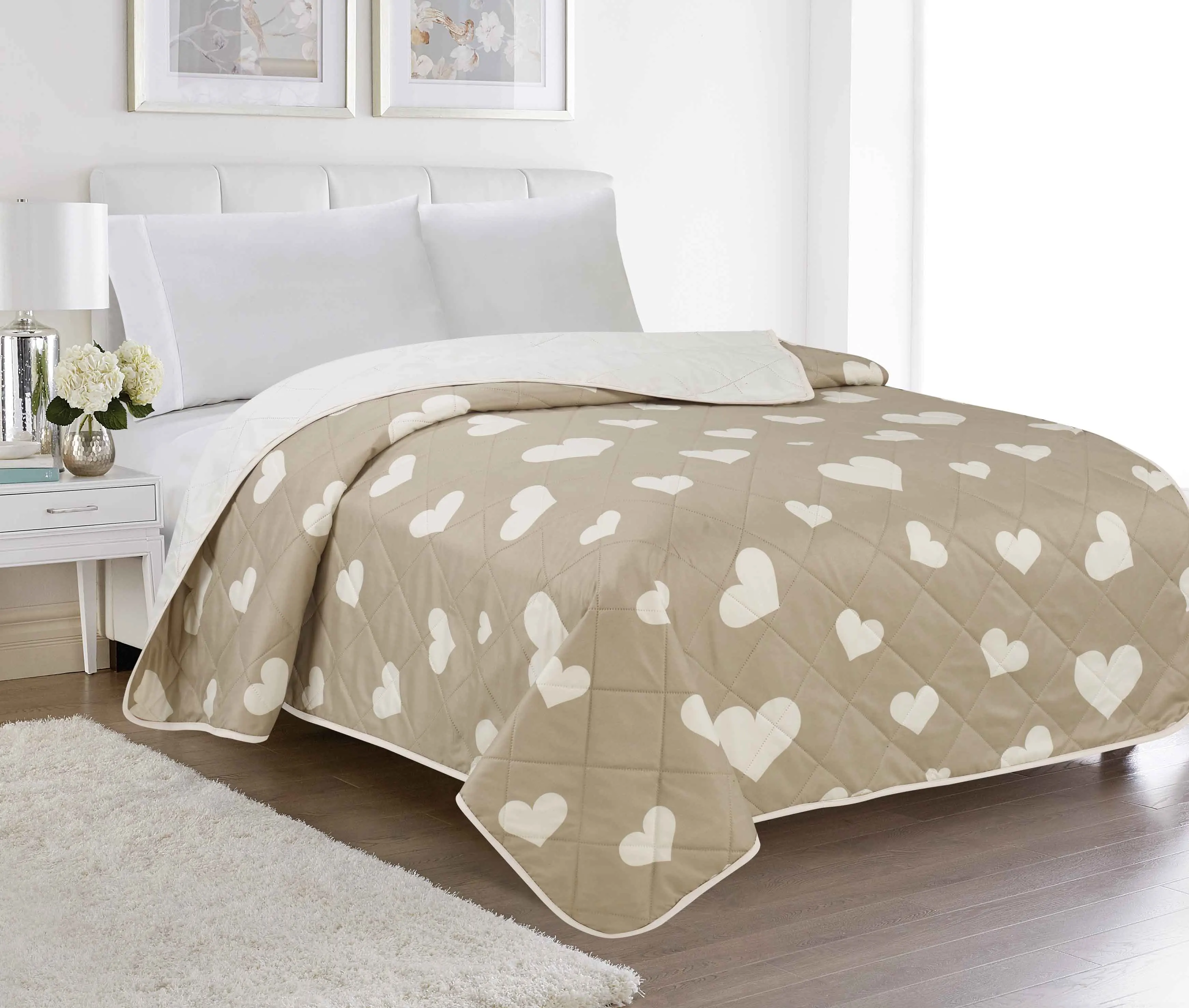 
Amazon Cheap Price Wholesale Reversible Printed Bedspread Bedsheets Comforter Set 