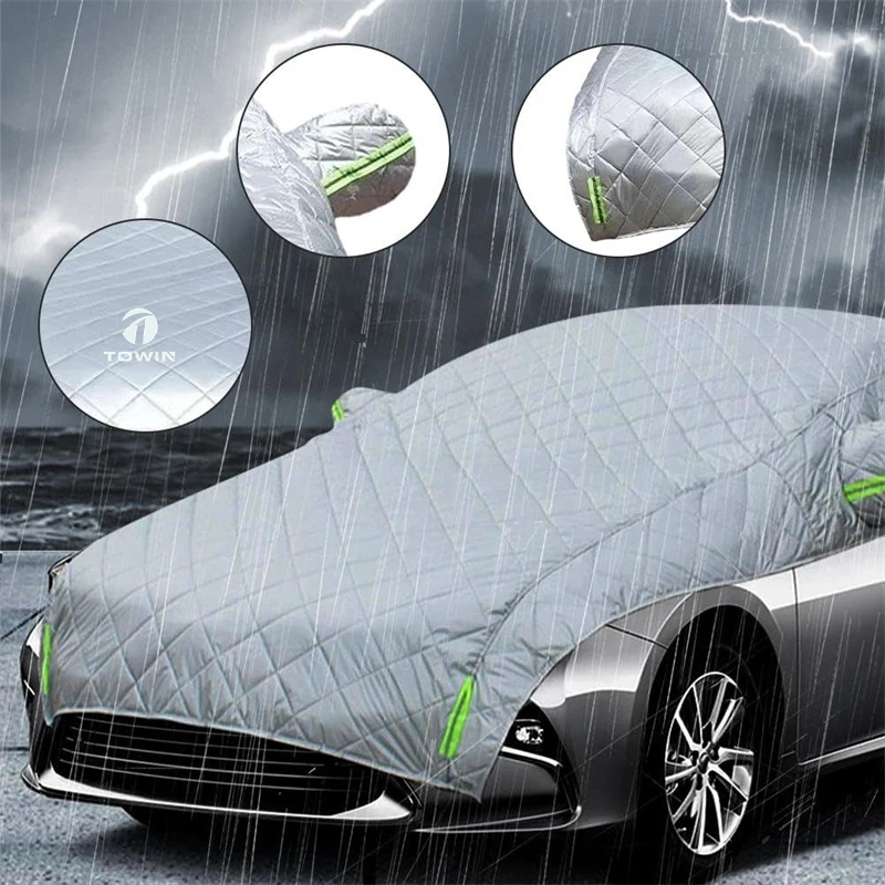 Odm Waterproof Polyester Full Car Protector Cover Anti Sunlight Snow Hail Outdoor Car Cover