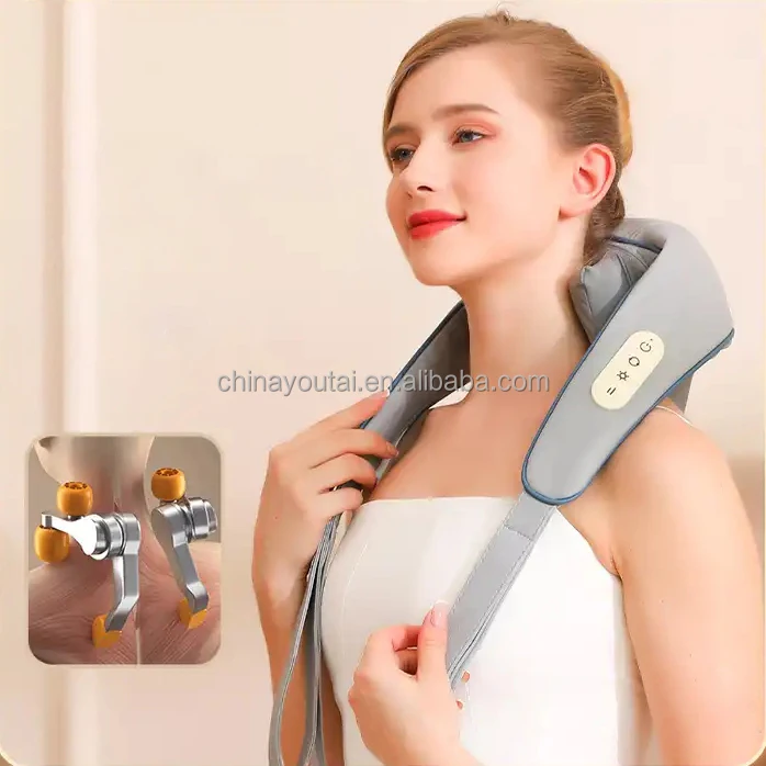 2024 Most Popular Multifunctional Kneading Massage Shoulder Massager Electric Smart Neck Massage Shawls