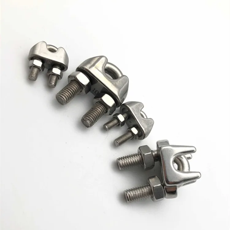 DIN741 Standard Stainless Steel Wire Rope Clip U-Bolt Clamp with Zinc Finish