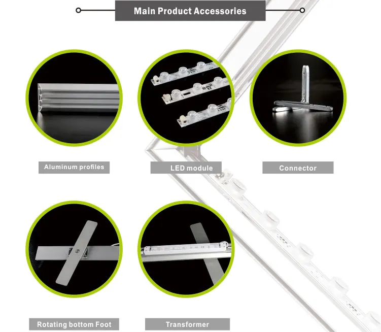 Light Box Fabric Modern Sign Aluminium Profile For Different Firm Structure Seg Extrusions Removable  Combine Led Lightbox Walls