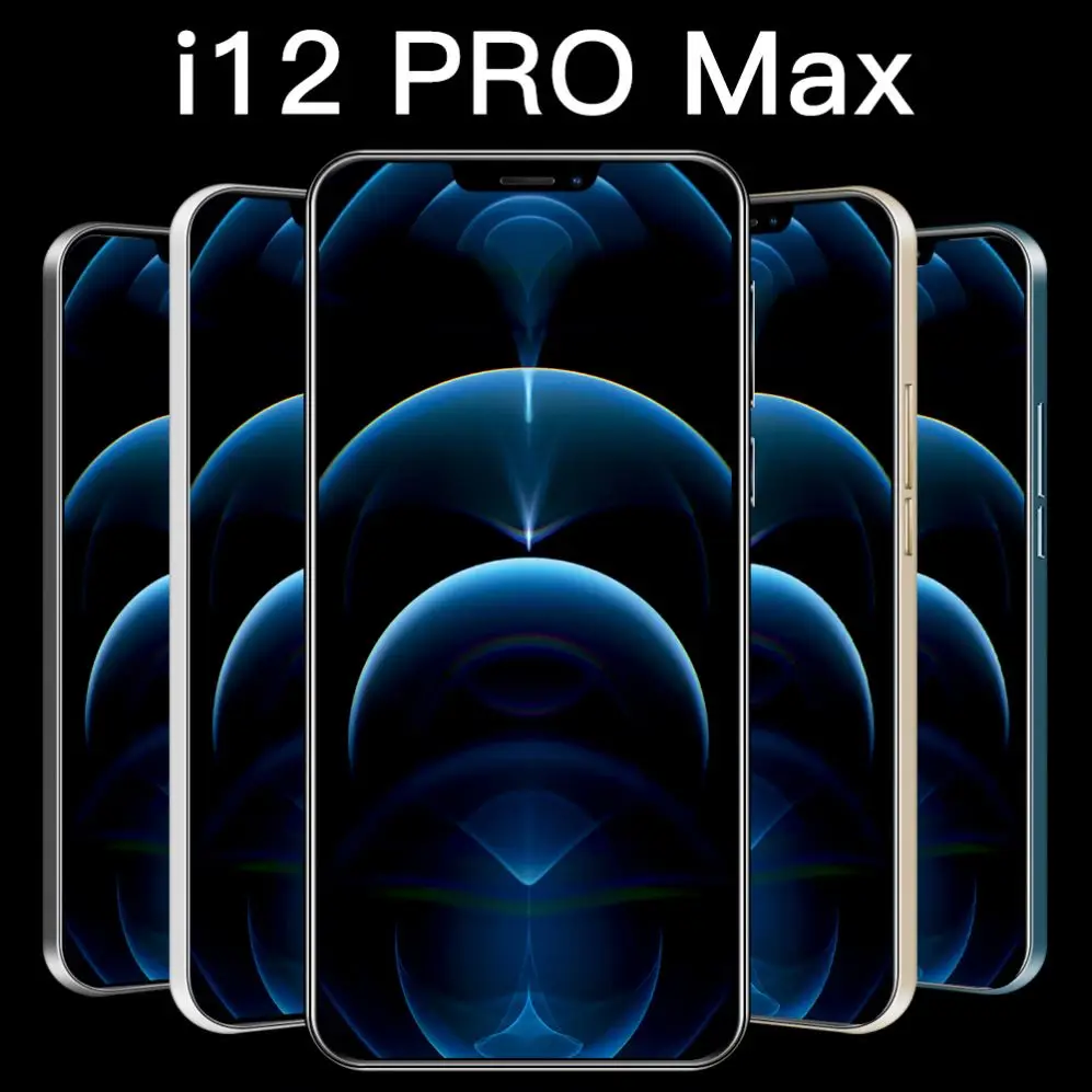 Wholesale   I12 Pro Max High-Definition 6.7Inch Face Recognition Smartphone 12GB+512GB Long Standby Time Android Mobile Phone