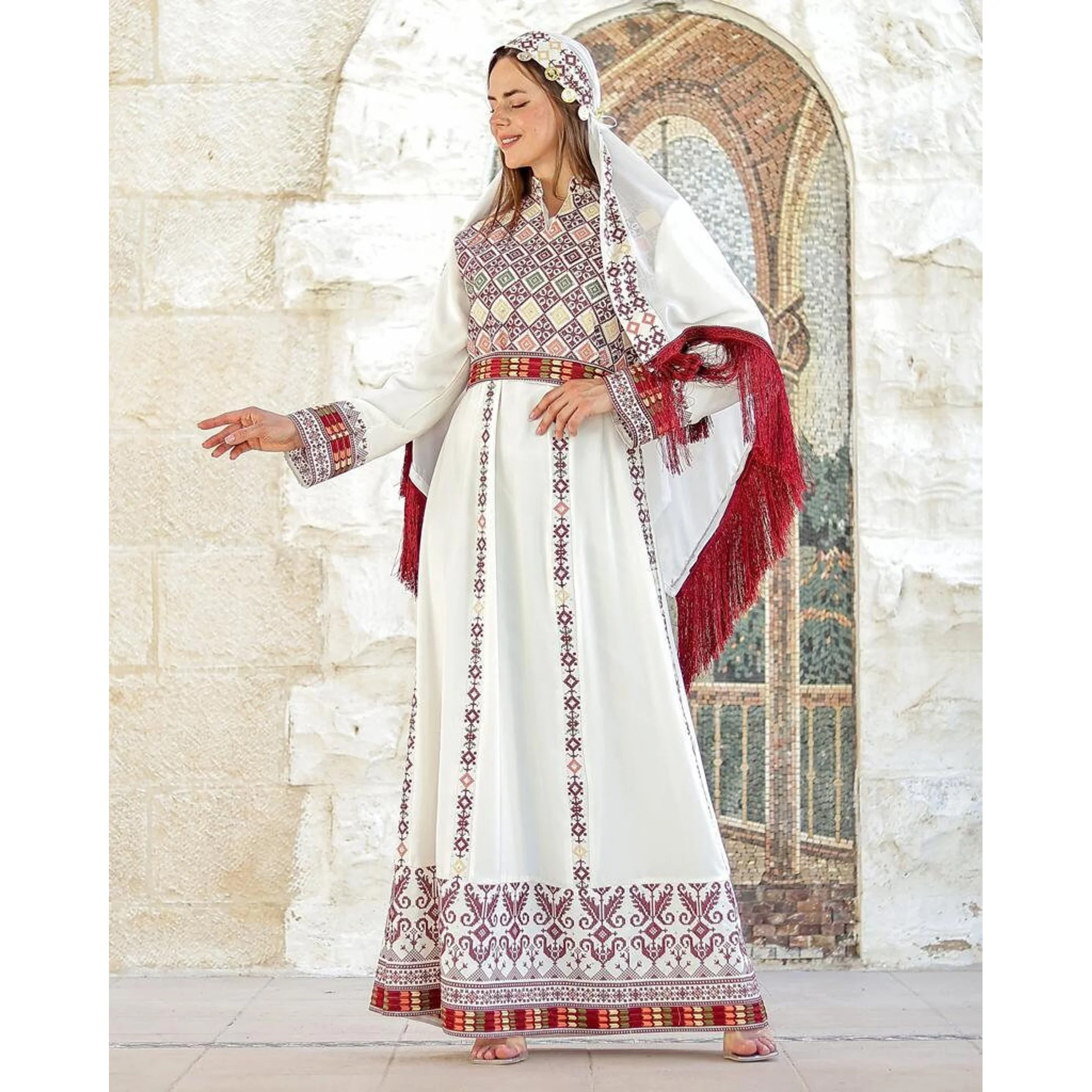 Islamic Clothing Palestine Dress 2024 Muslim Palestinian Thobe For Women