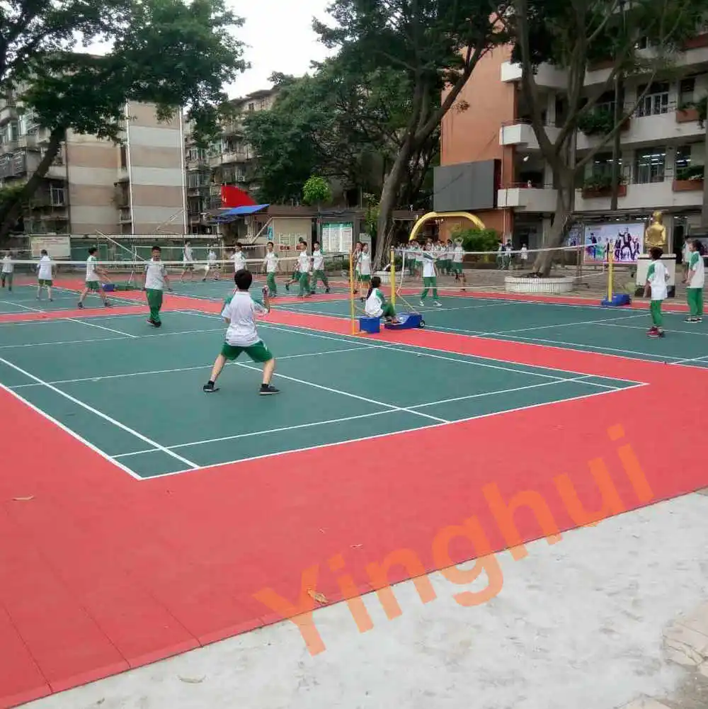 O-04 Outdoor Suspended Modular Playground Flooring School Colorful Kids Playarea Sport Courts Tile Manufacturer