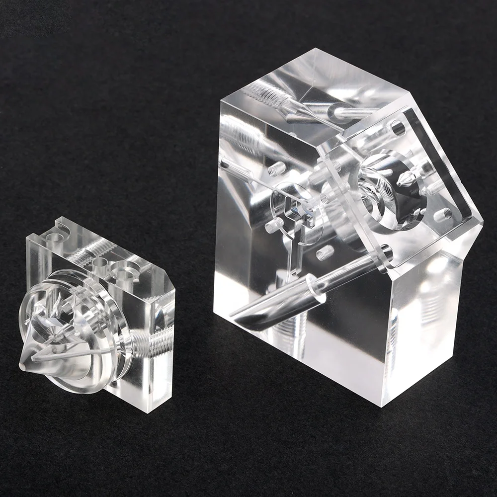 Высокоточный CNC изготовленный на заказ акриловый коллектор точность H12 клапан изготовленные акриловые детали