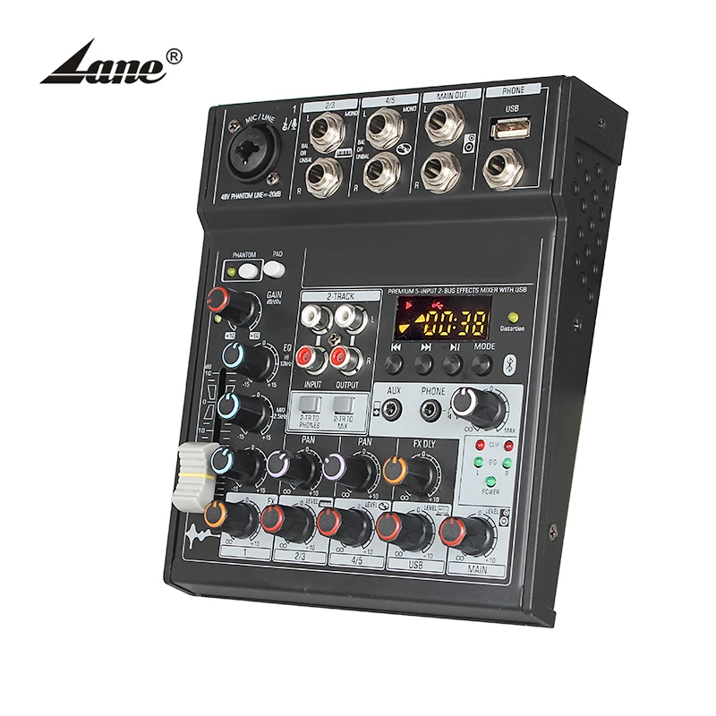 LANE TG502 профессиональный аудио dj микшер звуковой системы контроллер с эффектами
