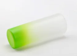 Wholesale 3oz Colorful Bottom Matte Glass Cup Sublimation Tea Cup Frosted Gradient Drinking Water Shot Glass Sublimation Mug