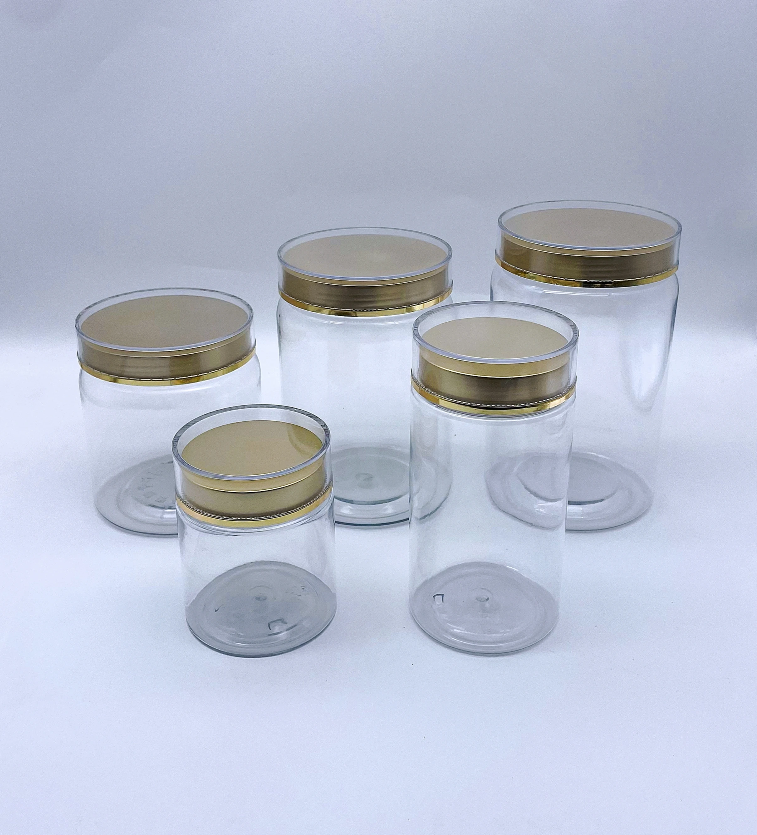 Popular 240ml 340ml 420ml 4oz 8oz Clear wide mouth plastic jars pet food Container Food Jars with custom plastic lids