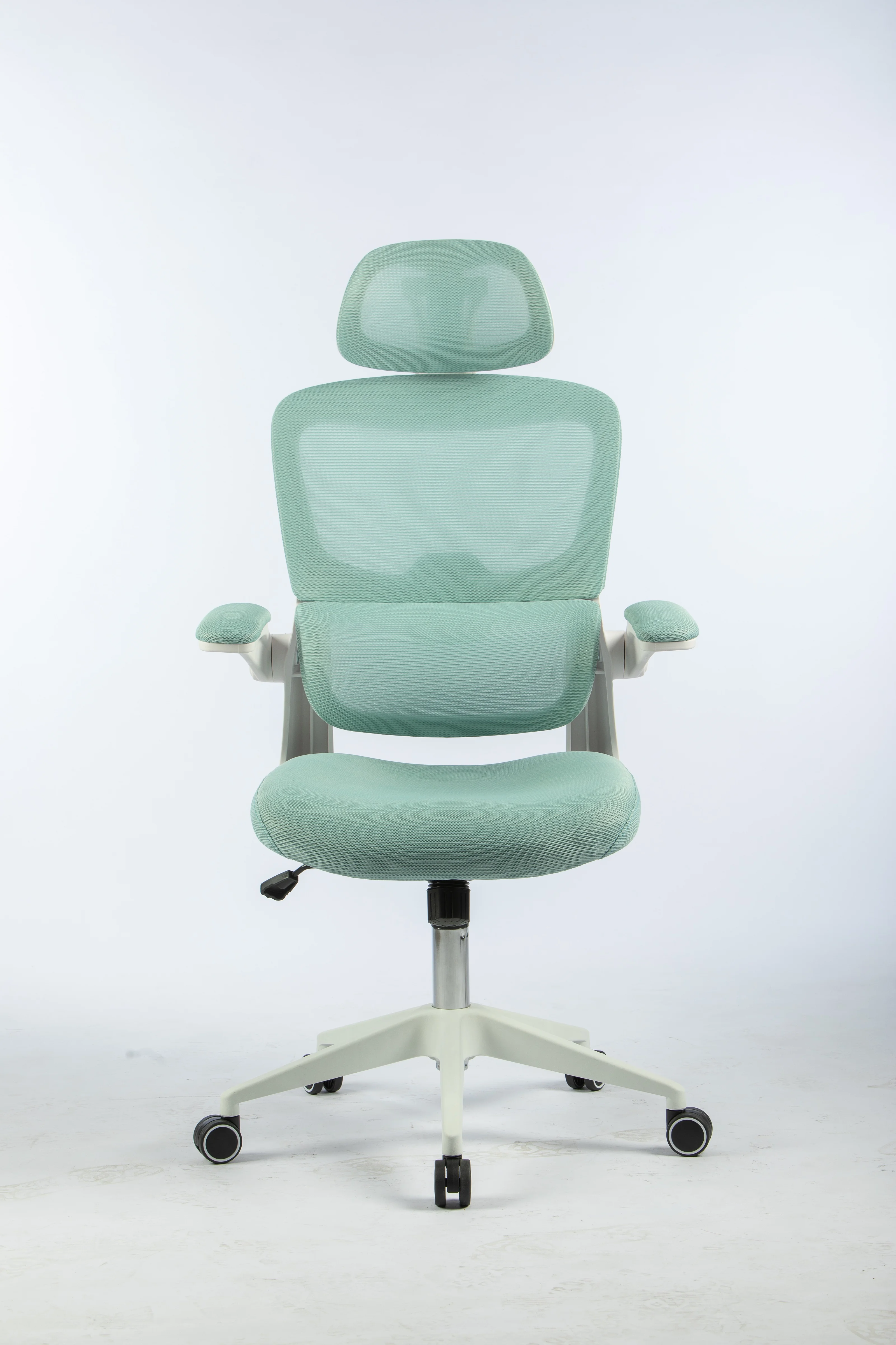 cheap flip-up armrest mesh back chair white frame computer desk chair for kids green mesh chair for office