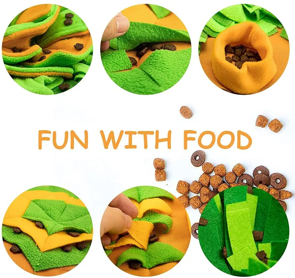 Portable Snuffle Mat For Dogs Interactive Feeding Pet Puzzle Training Mat Washable Pet Feeding Snuffle Mats