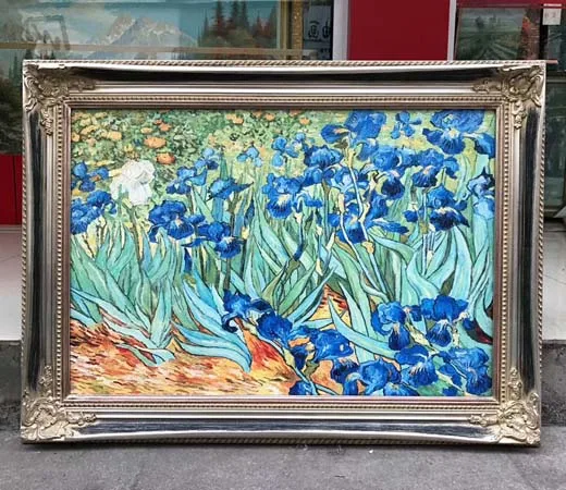 Античная картина маслом, картина маслом ручной работы, рамка для картины, украшение для дома