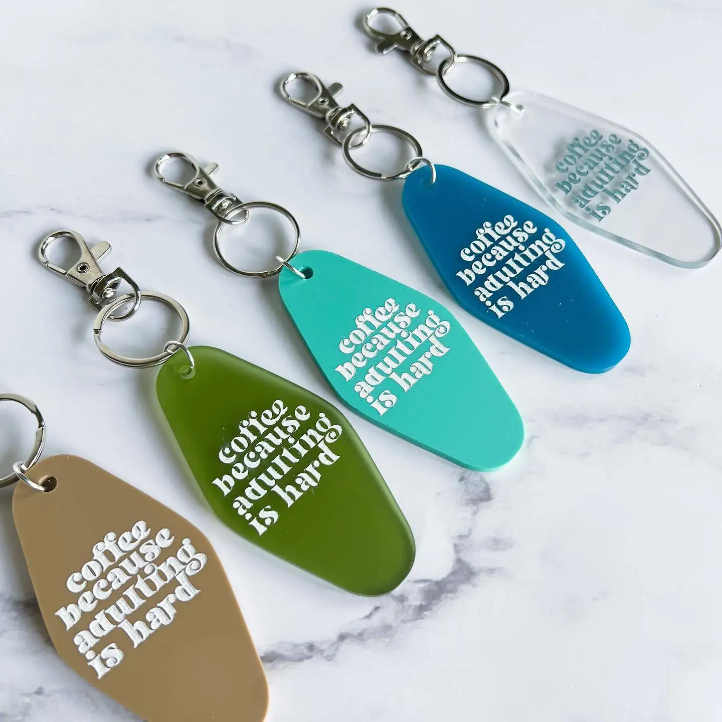 Custom logo Promotional Blank Retro Vintage Motel Keychain Custom Logo Popular Plastic Hotel Key Chain transparent charm