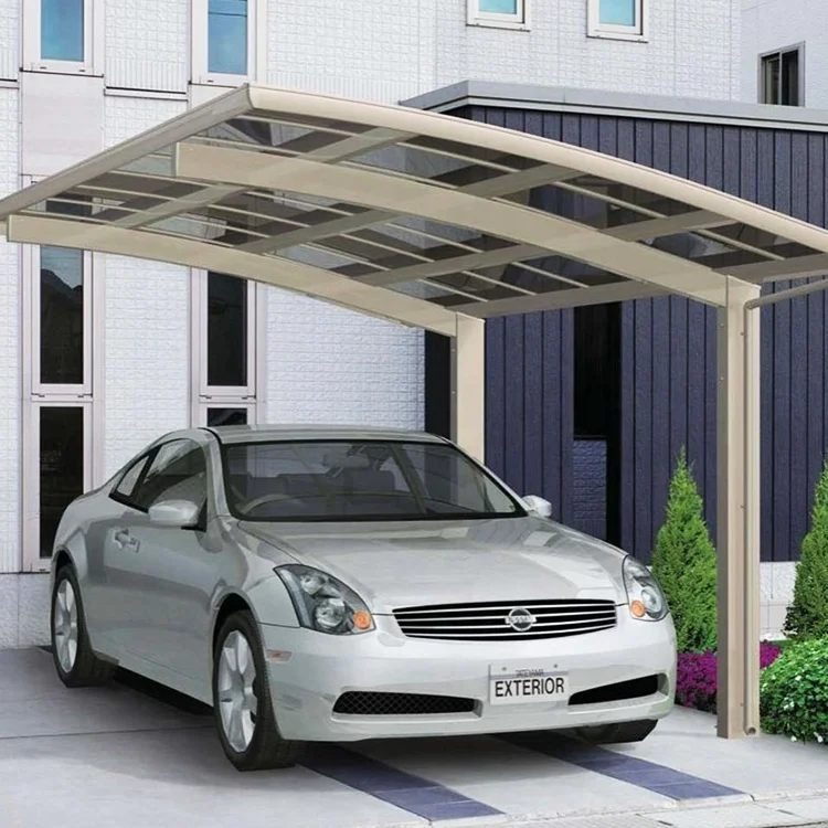 Outdoor Aluminum Frame Carport polycarbonate roof garage cantilever Canopy 6x6 single carport patio cover