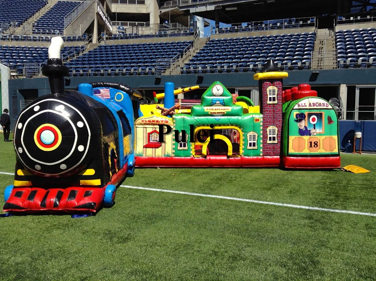 Забавная Экспресс-станция надувные игрушки надувной батут замок задний двор прыгающие замки прыгающий домик