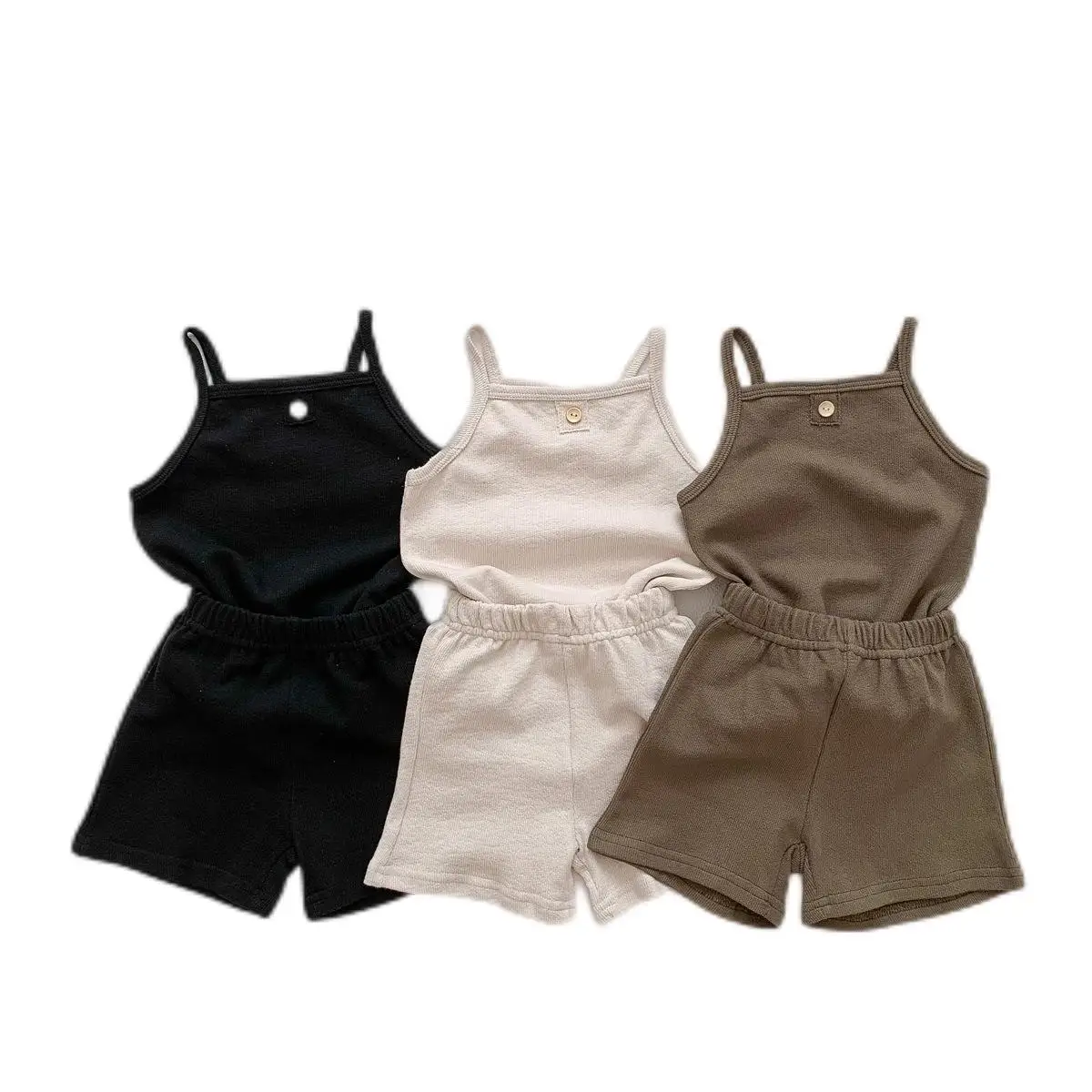 Детское нижнее белье для девочек жилет комплект нижнего белья милый летний топ без рукавов и шорты