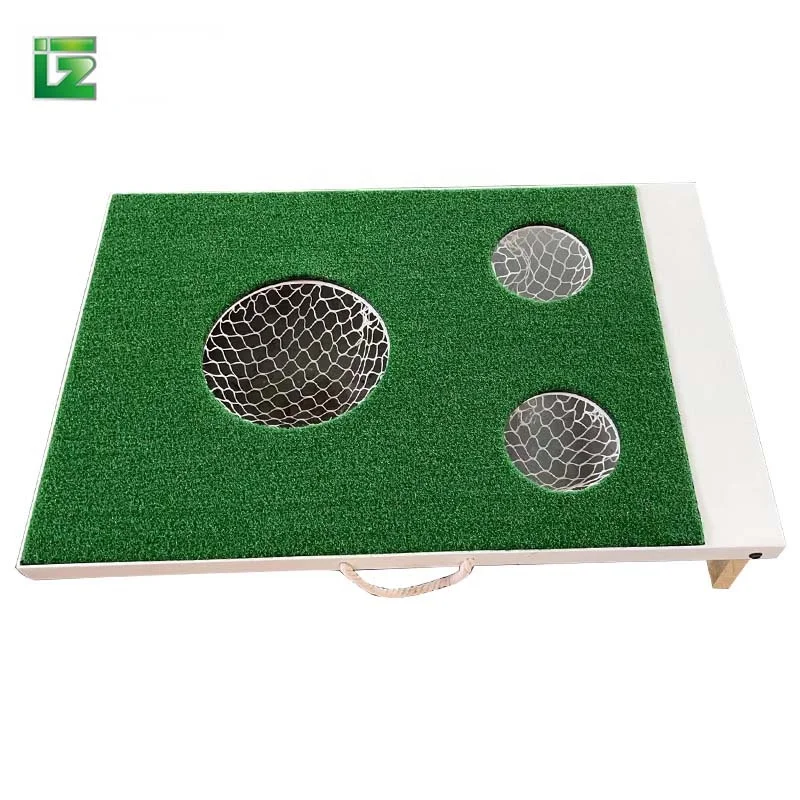 Portable Easy Installation Golf Corn Hole Chipping Game Set Accept Custom  Logo Golf Chipping Game Board Set For 2 People