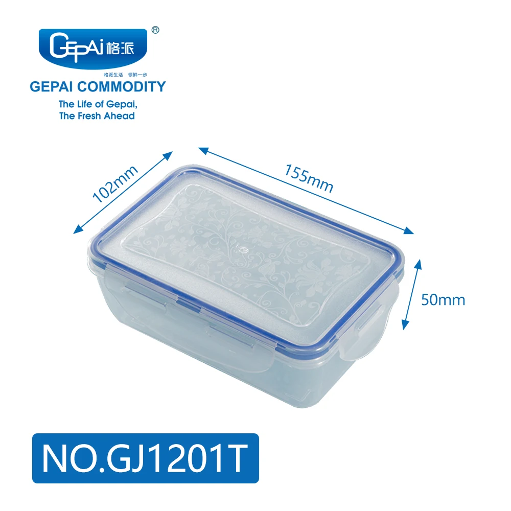 400ML Airtight Microwave-Ready Rectangular Plastic Food Storage Container Lid Take-Away Disposable Plastic Packaging Containers