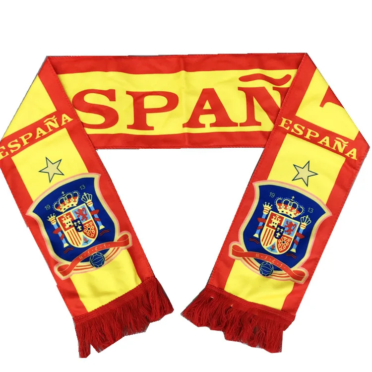 France, England, Belgium, Brazil, Argentina and Portugal football fans scarf, football player waving towel to cheer on the heads