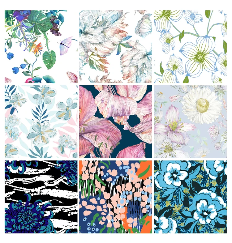 
100%silk Palin Digital Printed Sand Washed Silk Crepe De Chine Fabric 