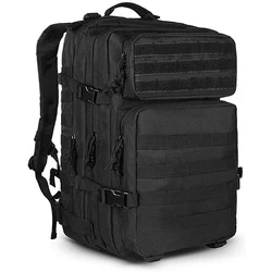 Wholesale Waterproof Big Capacity Portable Cool Durable Tactical  Black Backpack Outdoor Sport Rucksack