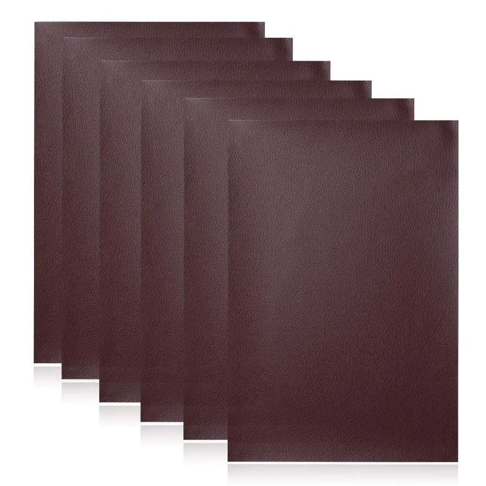 
10 Pieces Leather Patches Repair Kit Black Leather Adhesive Patch First-aid for Sofa 