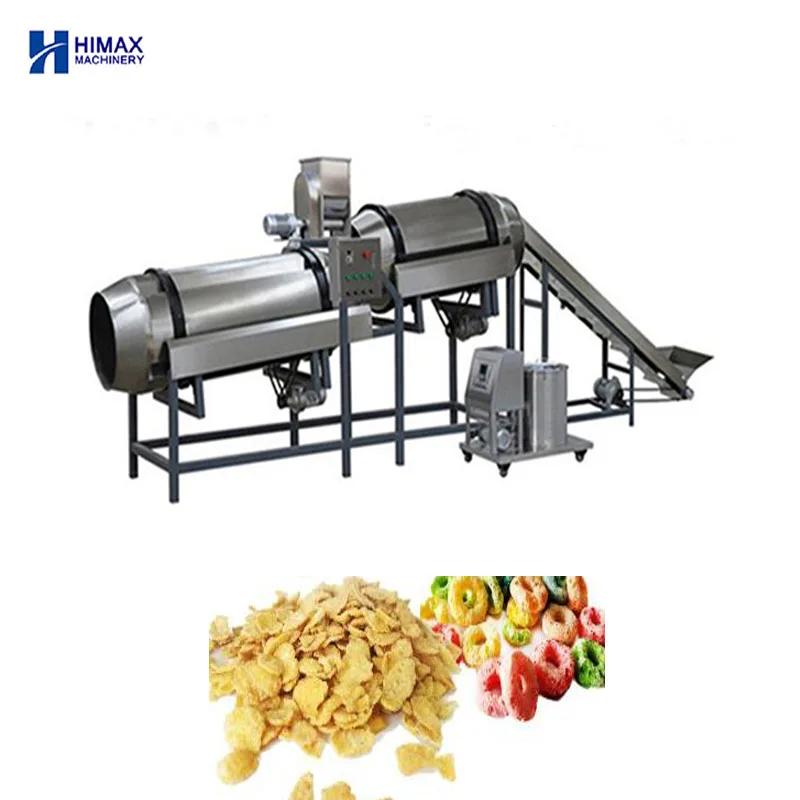 Crispy Corn Flakes Production Line Breakfast cereals manufacturing processing machine food processing lines