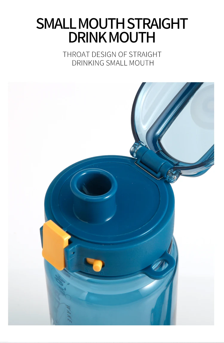 New design high quality 920ML transparent measuring bicycle plastic gym water bottles with one touch