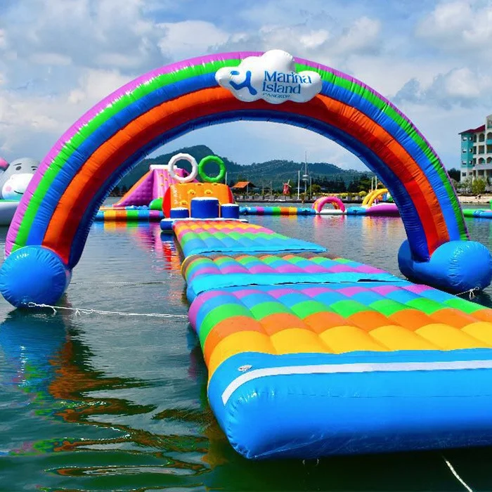 colorful customized Inflatable Floating Water Park Equipment Manufacturer big Inflatable Water Games