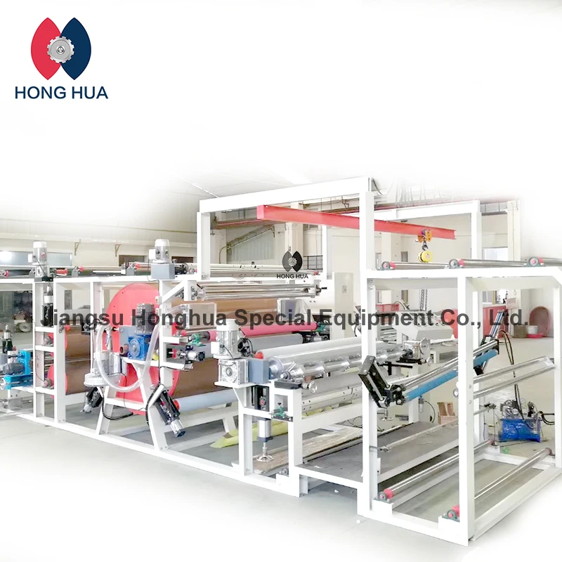 HongHua Sofa Cloth Composite Interlining Dot PU Adhesive Laminating Coating Machine for Leather Composite