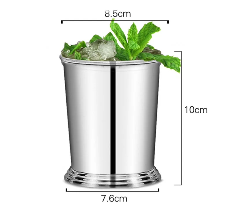 Wholesale Custom Wedding Party Cocktail Cup Solid Stainless Steel Mojito Copper Moscow Mule Mug Mint Julep Cup