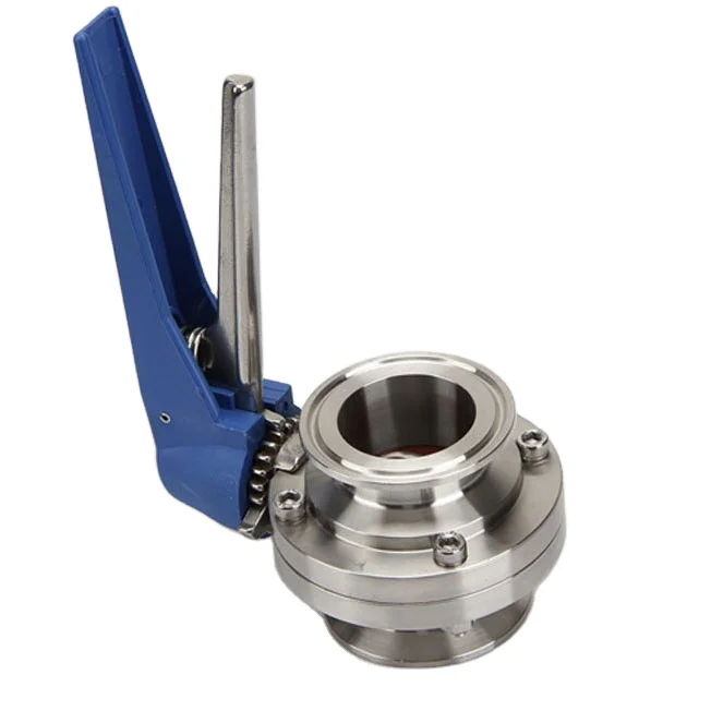 Trigger Style Tri Clamp Clover Butterfly Valve Manual Valve General 2 Manual Filter Valve High Quality Sanitary Stainless Steel