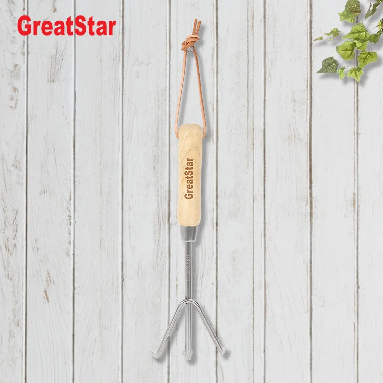 Hot Sale High Quality Garden tools Stainless Steel Multifunctional Garden Hoe Combination Hoe with Wood Handle