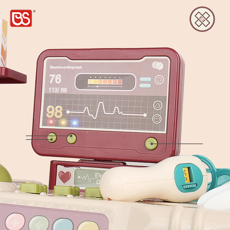 BS 2022 Hobbies Toy Medical Clinic Set Desk Little Jueguete De Nio Doctor Light Sound Kit Toy Game For Kid Toy