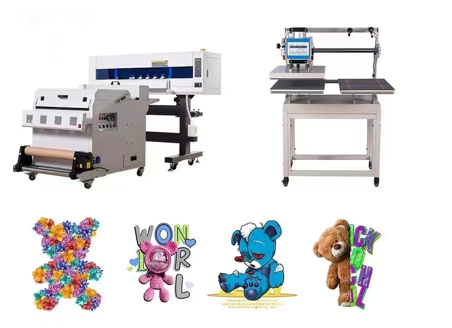 High quality 702 DTF Printer EPSPON I3200 Dual Head 70cm Popular DTF Printer with powder shaker machine