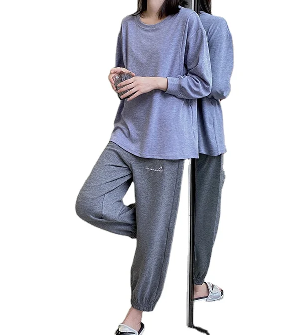 Роскошный 1069PP с длинным рукавом, о-статический свободный брючный костюм большого размера