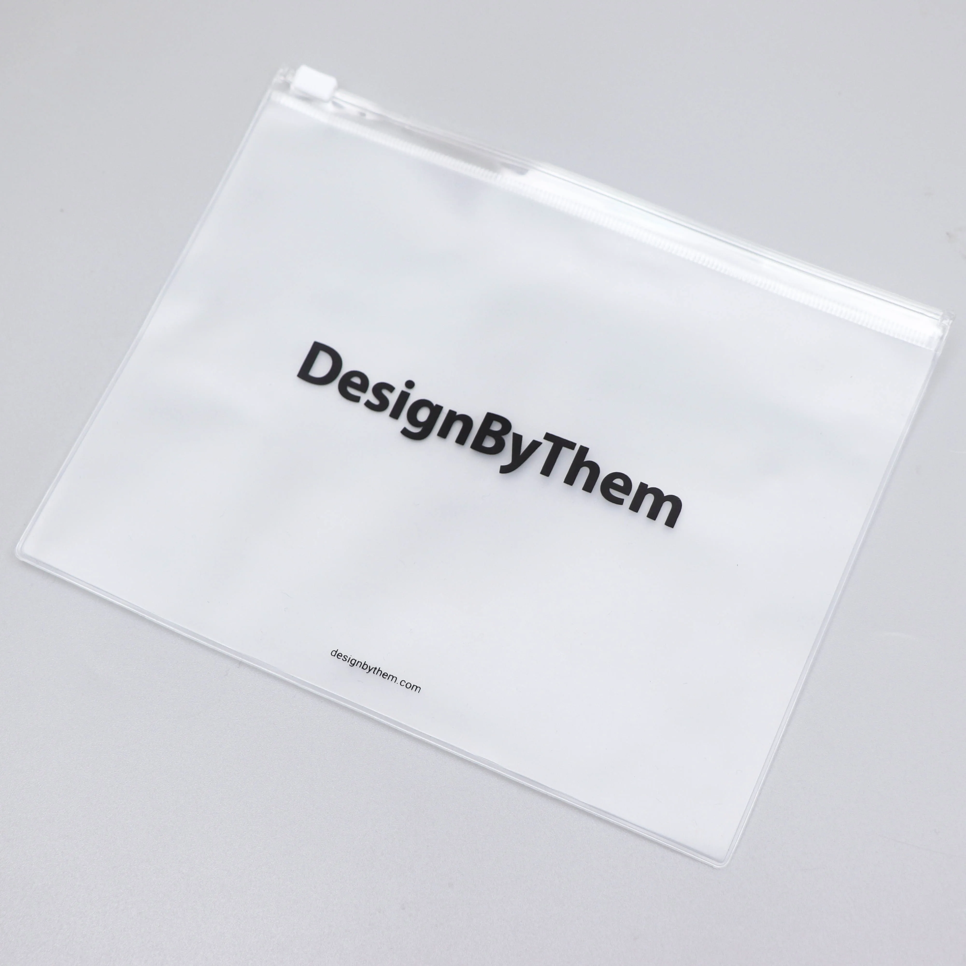 Custom black Logo Frosted Zipper bag Waterproof Clear Luxury Gift Bikini Reusable PVC Zip Lock Bag For Jewelry