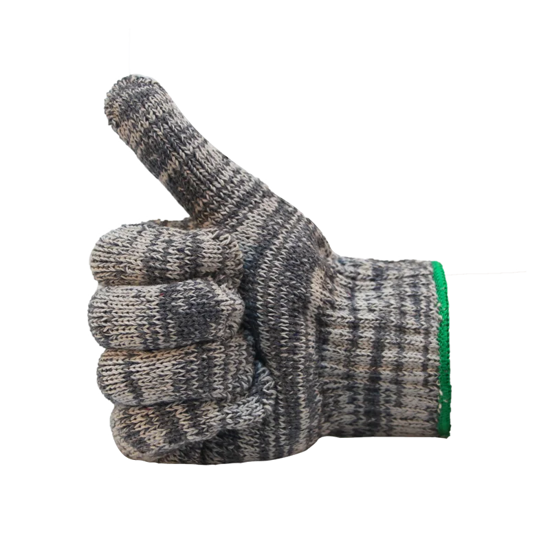 Cheap price multi color cotton yarn Knit Work Gloves for maintenance work