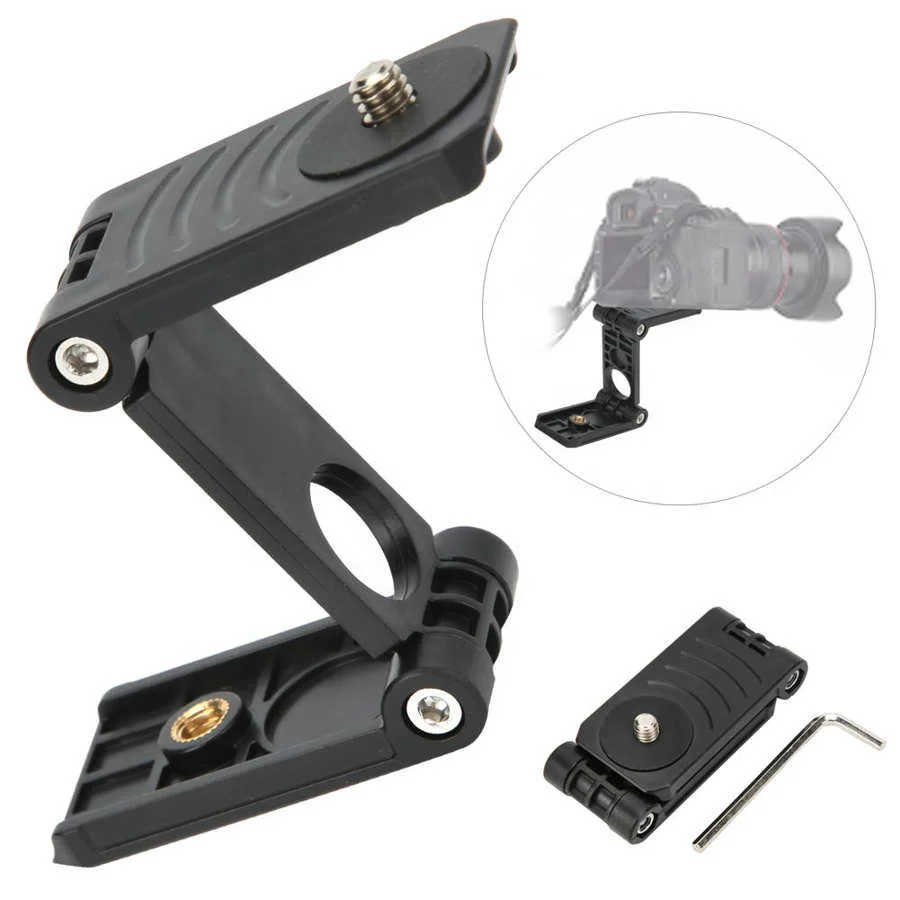 Quick Release Plate Stand Mount Stabilizer Z-Shaped Tilt Folding Mounting Plate Z Flex Tilt Tripod Head Camera Holder