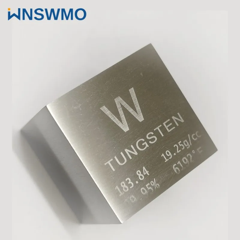 high quality tungsten block pure tungsten cube 10mm 25.4mm 38.1mm for sale