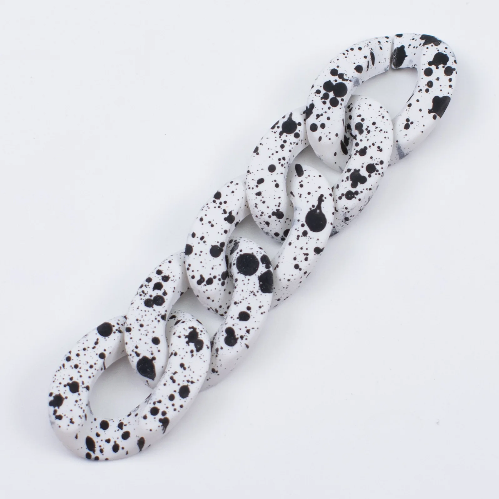 21*30mm Tie Dye Acrylic Twisted Chains Assembled Parts Bead Matte Texture Accessories for DIY Jewelry Findings Wholesale