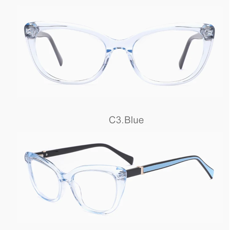 TF6513 Nice Cat Eye shape Glasses Frame Colorless Lens Optical Glasses Beautiful women ladies Frames factory sell
