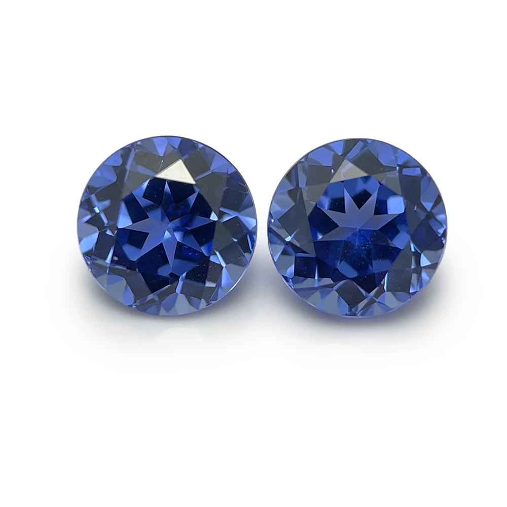 Round Shape Cornflower Blue Lab Created Sapphire  Cornflower Blue Lab Grown Sapphire For High Quality Jewelry