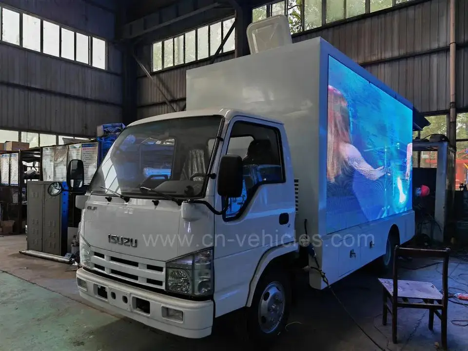 ISUZU Full Color Outdoor P6 Advertising Mobile LED Billboard Display Screen Truck