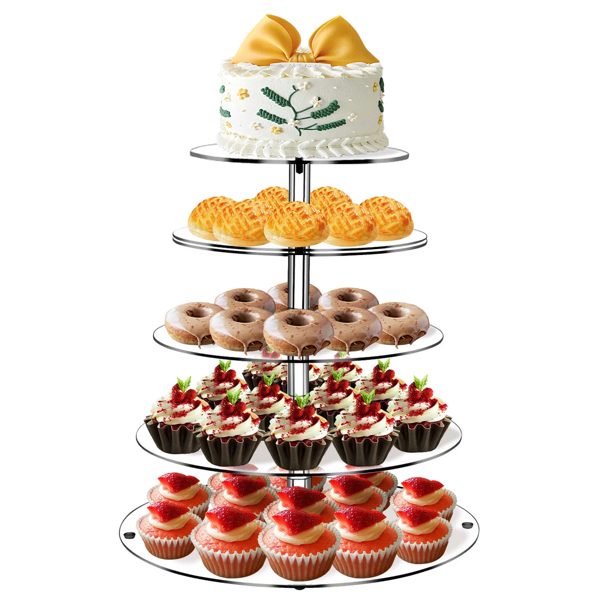 Square Acrylic Cupcake Tower Stand for Dessert Pastry Serving Party Decor and Candy Bar Supply Cake Decorating Supply