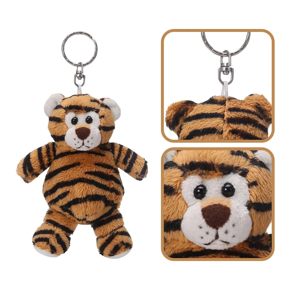 Cute tiger stuffed animal plush soft toy mini baby tiger plush keychain