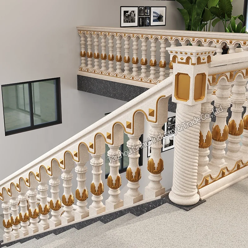 China suppliers hand rail for stair molds casting staircase handrail column Railing decorative cement constructiin house moulds